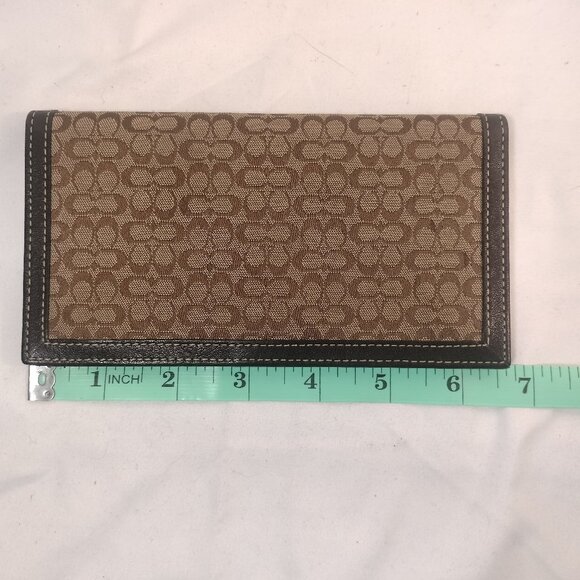 Coach Checkbook, Brown logo - Picture 1 of 8